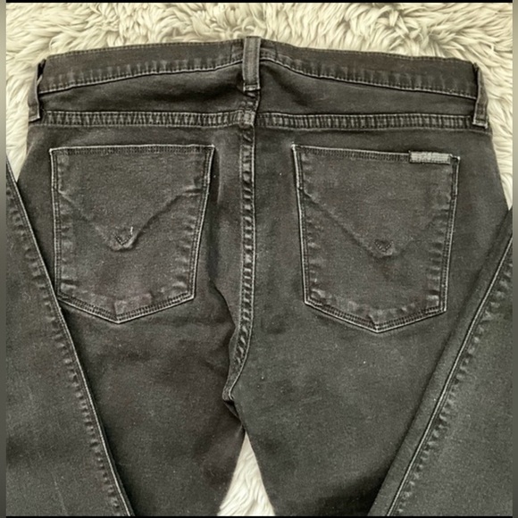 HUDSON KRISTA SUPER SKINNY CROP JEANS SZ 29 WASHED BLACK LIKE NEW - Picture 15 of 15